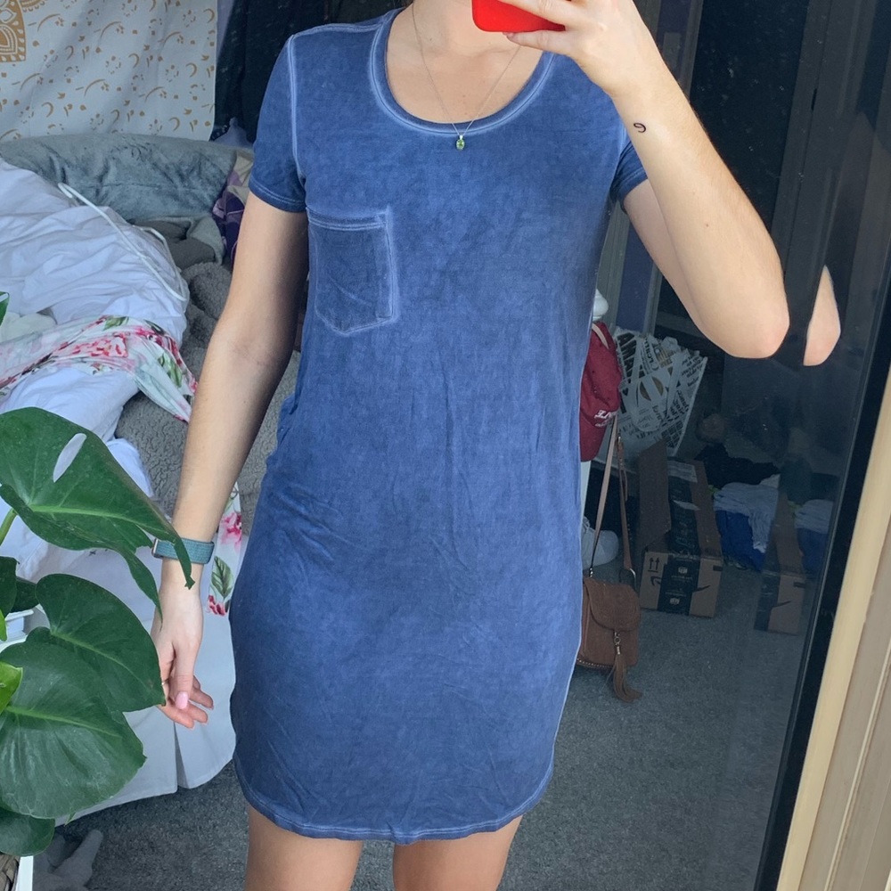 Blue T-shirt dress